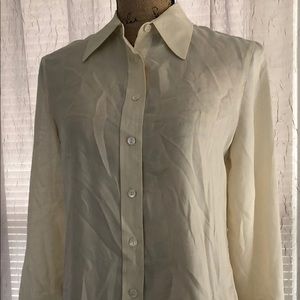 Small 100% Silk Button Down Blouse Shirt